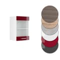 Miniatyrbild 6 av 6: Högskåp med glasdörr VICCO R-Line Vit/Bordeaux Brilliant 40 cm