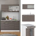 Miniatyrbild 2 av 6: R-Line kök, 140 cm, PT Marble, Noble grey, Vicco