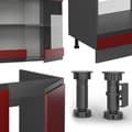 Miniatyrbild 6 av 6: Hörnkök R-Line, 257 x 277 cm J-Shape, PT Antracit, Röd/Antracit, Vicco