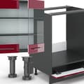 Miniatyrbild 6 av 6: Fame-Line kök, 300 cm, PT Marble, Bordeaux högglans/antracit, Vicco