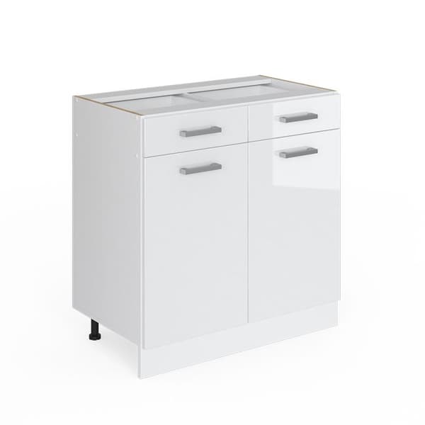 Köksmöbel R-Line, 80cm utan PT, Vit hög glans, Vit, Vicco