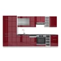 Miniatyrbild 1 av 6: Fame-Line kök, 355 cm, PT antracit, Bordeaux högglans/vit, Vicco