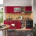 Miniatyrbild 5 av 6: R-Line kök, 240 cm, PT Antracit, Bordeaux blank/Gyllene ek, Vicco