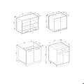 Miniatyrbild 3 av 6: R-Line kök, 140 cm, PT Ek, Blank vit/Antracit, Vicco
