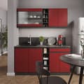 Miniatyrbild 5 av 6: R-Line Kök, 160 cm, PT Antracit, Röd/Antracit, Vicco