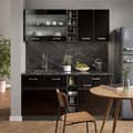 Miniatyrbild 5 av 6: R-Line kök, 160 cm, PT Ek, Blank svart/Antracit, Vicco