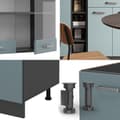 Miniatyrbild 6 av 6: R-Line kök, 160 cm, PT antracit, blågrå/antracit, Vicco