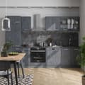 Miniatyrbild 4 av 6: Kök R-Line, 300 cm PT Antracit, Svart Betong/Antracit, Vicco