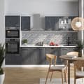 Miniatyrbild 5 av 6: Vicco kök R-Line, betong svart/vit, 300 cm PT Ek
