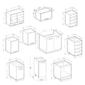 Miniatyrbild 3 av 6: R-Line kök, 240 cm, PT Antracit, Blank antracit/Gyllene ek, Vicco