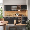 Miniatyrbild 5 av 6: R-Line kök, 240 cm, PT Antracit, Blank antracit/Gyllene ek, Vicco
