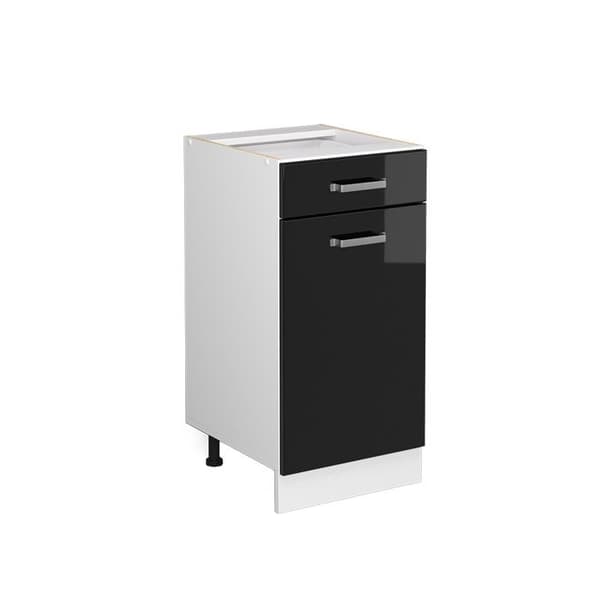 Köksmöbel R-Line, 40cm utan PT, Svart Högglans, Vit, Vicco