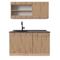 Miniatyrbild 1 av 6: R-Line kök, 140 cm, PT antracit, Artisan Oak/Golden Oak, Vicco