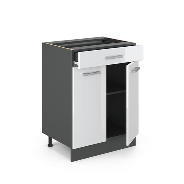 R-Line köksunderdel, 60 cm PT Marmor, Vit Högblank, Vicco