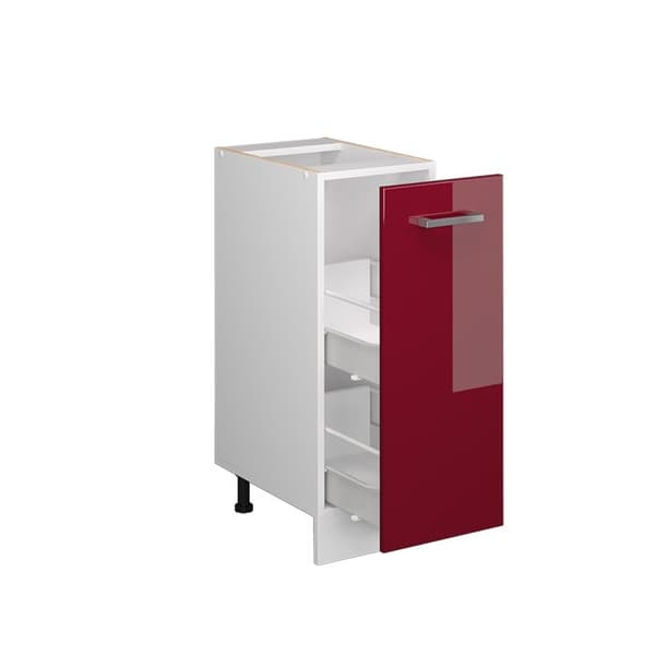 Köksmöbel R-Line, 30cm utan PT, Bordeaux högglans, Vit, Vicco