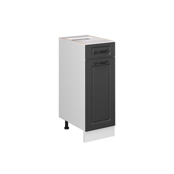 Köksmöbel R-Line, 30cm utan PT, Antracit landsbygd, Vit, Vicco