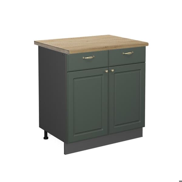 Köksmöbel Fame-Line, 80 cm, PT Ek, Grön Guld Landsbygd, Antracit, Vicco