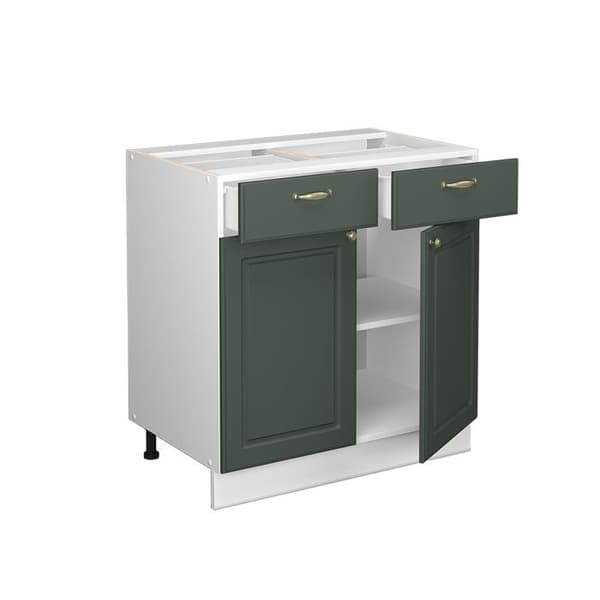 Köksmöbel Fame-Line, 80cm, PT Ek, Grön Guld Landsby, Vit, Vicco