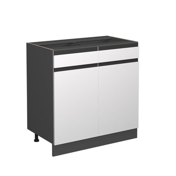 Köksmöbel R-Line, 80cm J-Form, utan PT, Vit, Antracit, Vicco