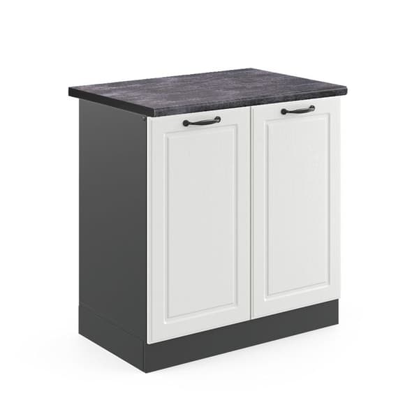 Underskåp R-Line, 80cm, PT Antracit, Vit landsby, Antracit, Vicco