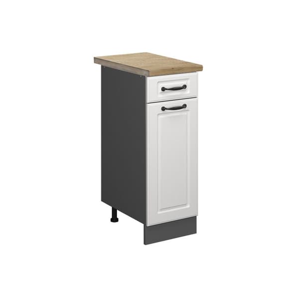 Köksmöbel R-Line, 30 cm, PT Ek, Vit landsby, Antracit, Vicco