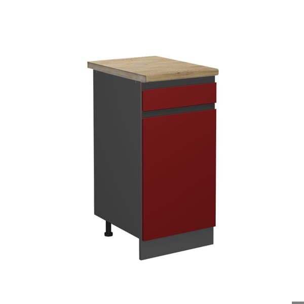 Köksmöbel R-Line, 40 cm, PT Ek, Röd, Antracit, Vicco