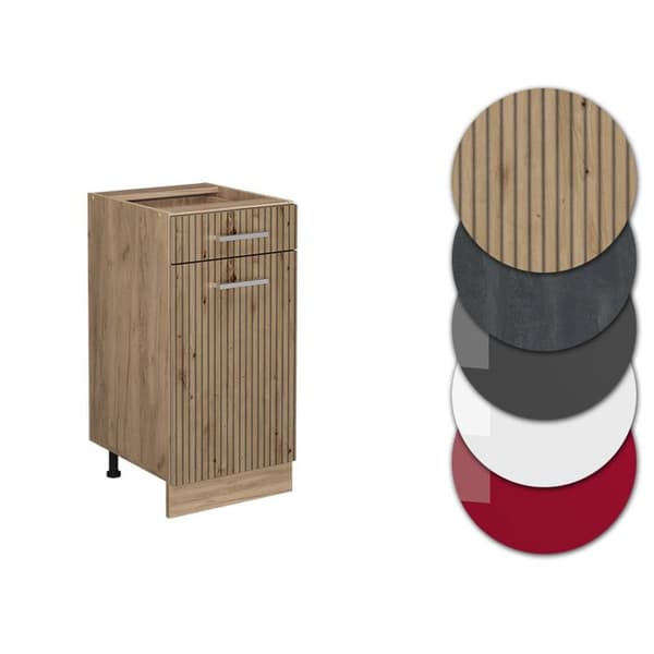 Köksmöbel R-Line, 40 cm PT Marmor, Artisan-ek, Guldstark-ek, Vicco