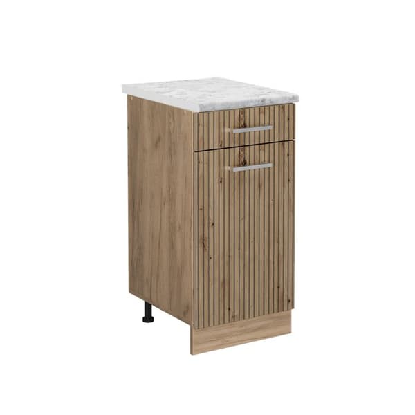 Köksmöbel R-Line, 40 cm PT Marmor, Artisan-ek, Guldstark-ek, Vicco