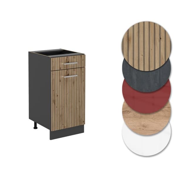 Köksmöbel R-Line, 40cm, PT Antracit, Artisanek, Antracit, Vicco