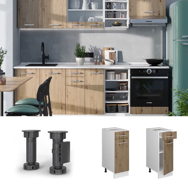 Köksmöbel R-Line, 30 cm, PT Ek, Ek Hantverkare, Vit, Vicco
