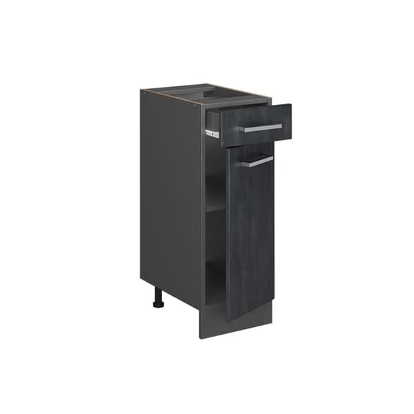 Köksmöbel R-Line, 30cm PT Ek, Svart betong, Antracit, Vicco