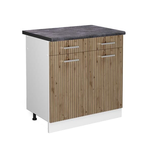 Köksmöbel R-Linje, 80cm, PT Antracit, Artisan Ek, Vit, Vicco