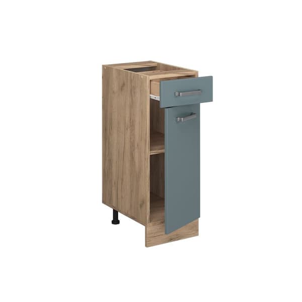 Köksmöbel R-Linje, 30 cm, PT Ek, Blågrå, Gyllene ek, Vicco