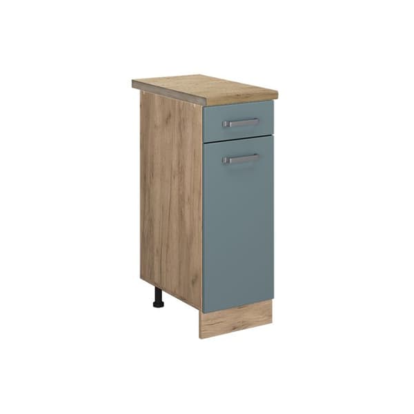 Köksmöbel R-Linje, 30 cm, PT Ek, Blågrå, Gyllene ek, Vicco