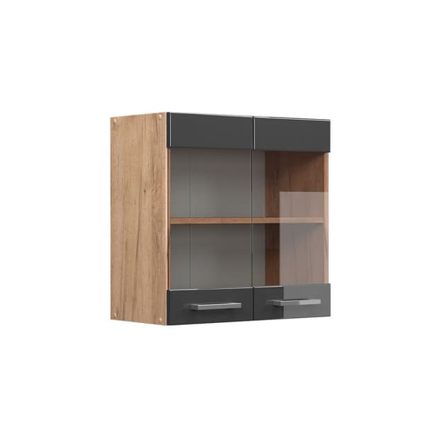 Vicco högglasat köksskåp R-Line, antracit Högglans, 60 cm