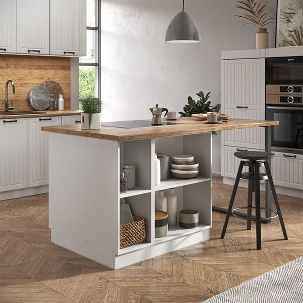 Vicco Fame-Line köksö, Country vit/vit, 90 cm med låda, utan bänkskiva