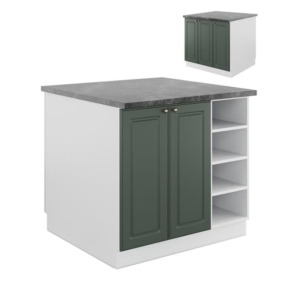 Vicco Fame-Line köksö, Landhaus grön-guld/vit, 90 cm utan bänkskiva