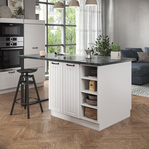 Vicco Fame-Line köksö, Country vit/vit, 90 cm utan bänkskiva