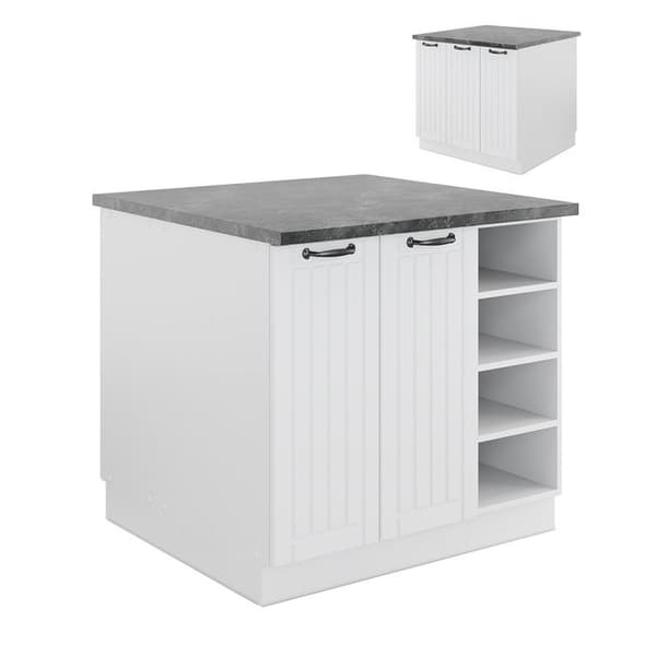 Vicco Fame-Line köksö, Country vit/vit, 90 cm utan bänkskiva