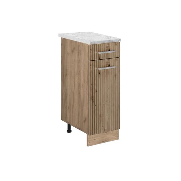 Köksmöbel R-Line, 30 cm PT Marmor, Artisan-ek, Gyllene styrke-ek, Vicco