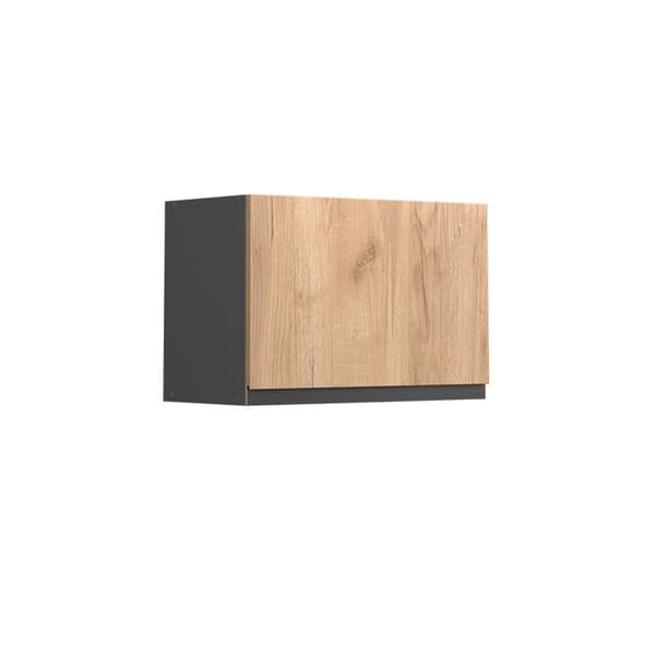 Vicco R-Line köksvägg, guldhållfast ek, 60 cm J-form, platt
