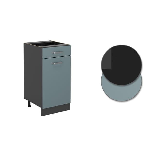 Köksmöbel R-Line, 40 cm, PT Ek, Blågrå, Anthracite, Vicco