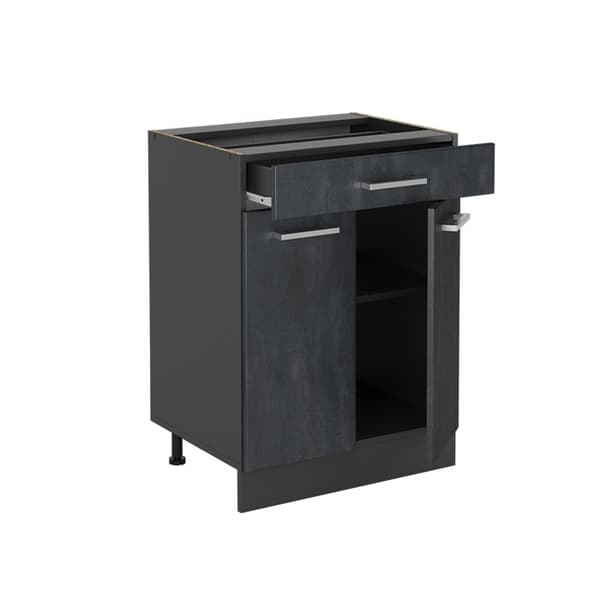Vicco R-Line köksskåp, Svart betong, 80 cm PA Antracit