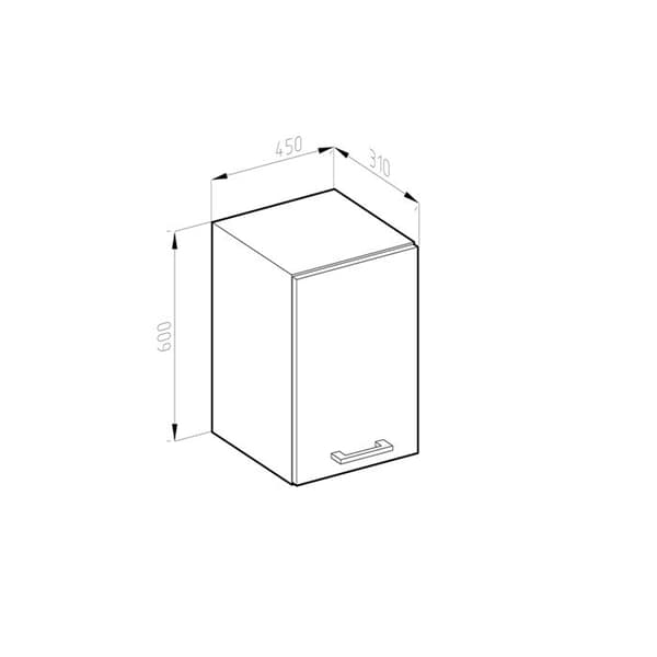 Vicco R-Line köksskåp, Vit, 45 cm J-Shape