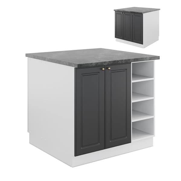 Vicco Fame-Line köksö, antracit-guld/vit, 90 cm utan bänkskiva