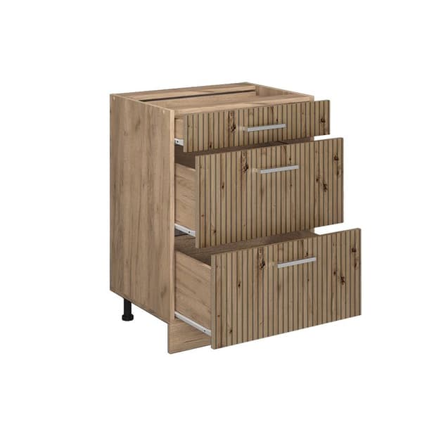 Köksmöbel R-Line, 60cm med lådor, PT Ek, Ek Artisan, Guldstark Ek, Vicco