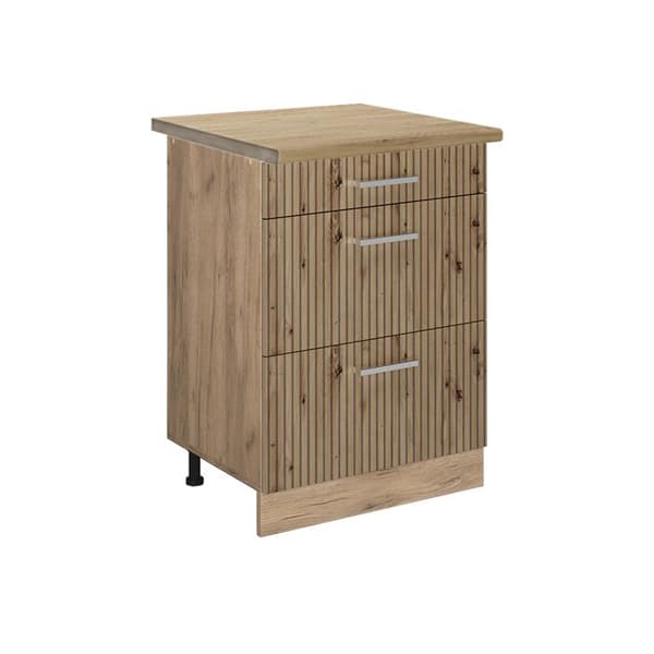 Köksmöbel R-Line, 60cm med lådor, PT Ek, Ek Artisan, Guldstark Ek, Vicco