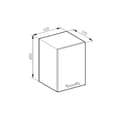 Miniatyrbild 3 av 3: Vicco R-Line köksskåp, Röd, 40 cm J-Shape