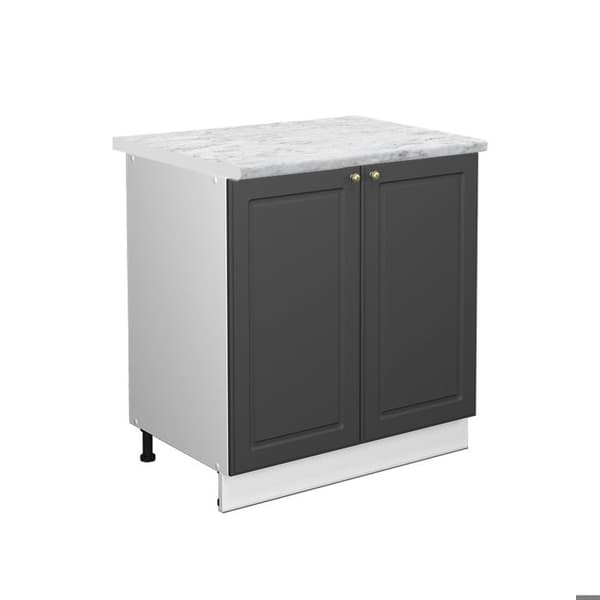Underskåp Fame-Line, 80 cm med hylla, Marmor, Antracit-guld, Vit, Vicco