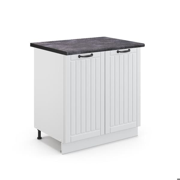 Underskåp Fame-Line, 80 cm med hylla, PT Antracit, Vit lantstil, Vitt, Vicco
